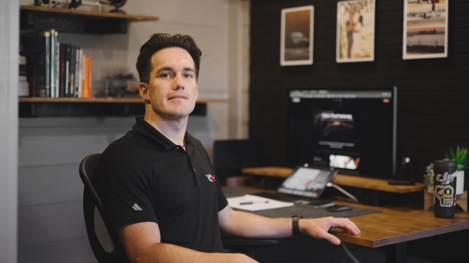 Galen Dueck at his desk